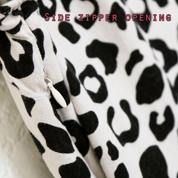 Who What Wear Linen Blend Leopard Animal Flutter Sleeves Tiered Midi Dress XXL - Picture 10 of 16